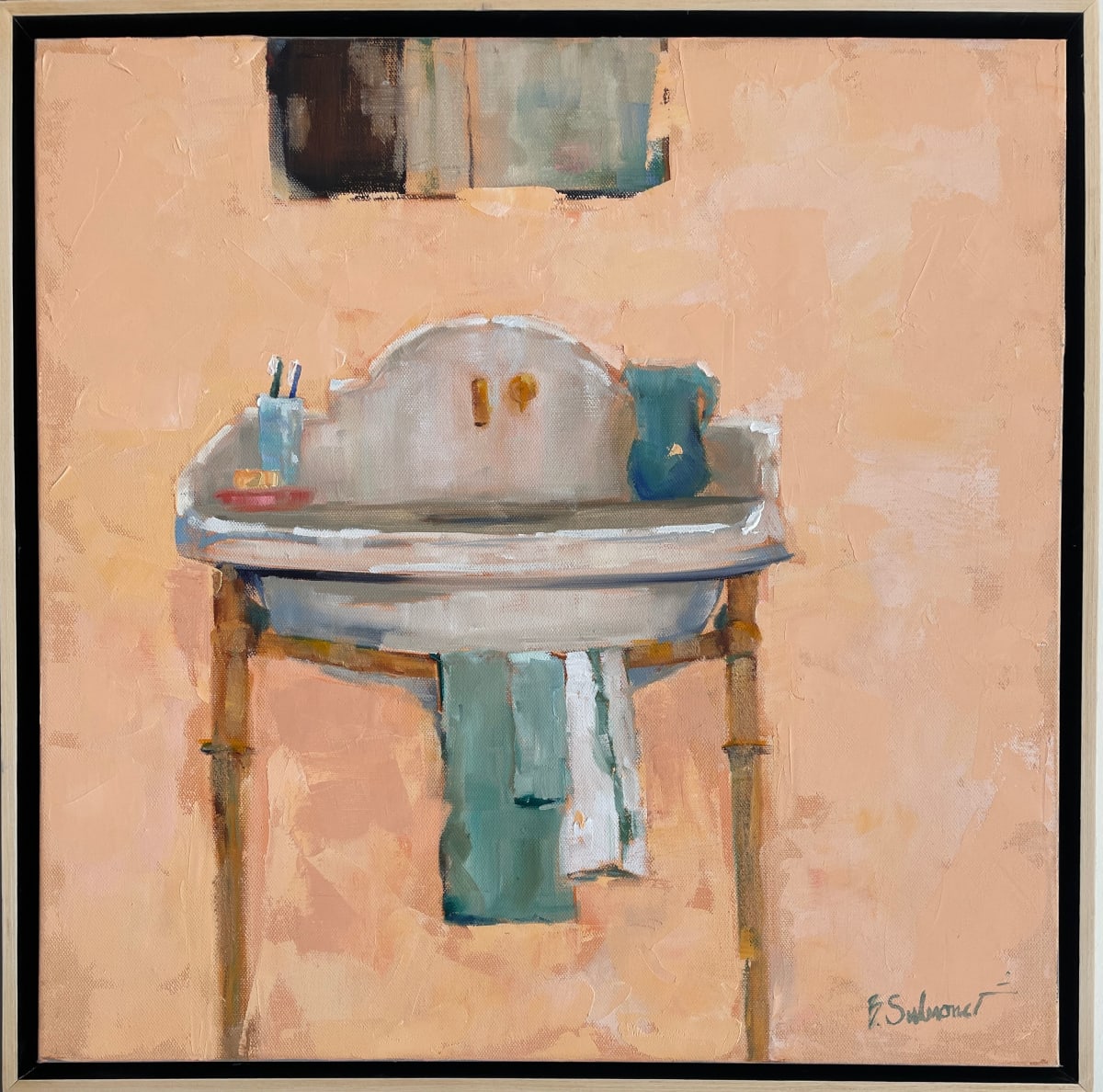 Two Toothbrushes by Brenda Sulmonetti 