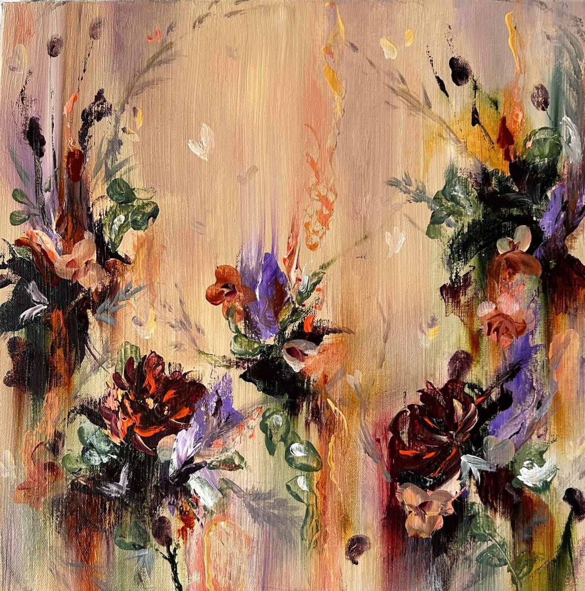 ‘Delicate Feminity’ by Catherine Grace  Image: 🌸 Embracing the essence of ‘Delicate Femininity.’ A cascade of nature’s hues, from lavender whispers to fiery orange blooms, gracefully dripping onto a canvas of enchantment. 🎨✨ #ArtisticElegance #FloralDreams #FeminineGrace #ColorfulCanvas #NatureInArt