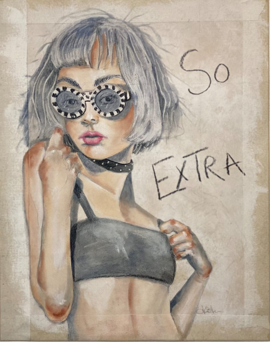 SO EXTRA by Holly Diann Harris  Image: "SO EXTRA" - 2nd of four in the 'Burlesque-itude' series.    [prints also available]