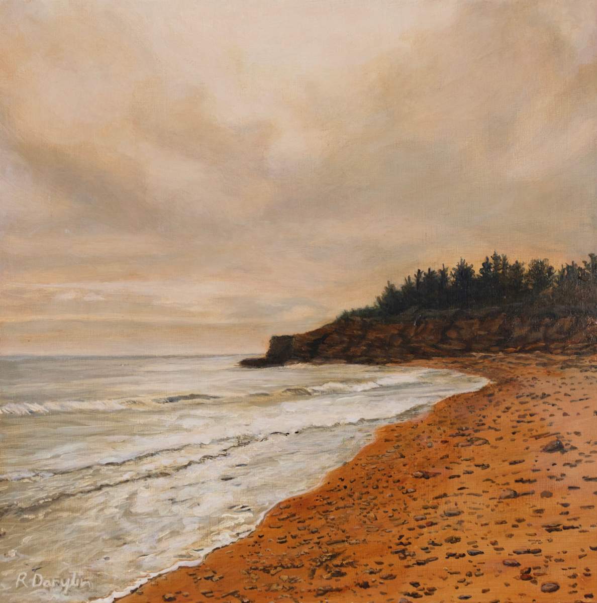 Backlit Cliffs at Guernsey Cove by Rebeka Darylin  Image: Finished