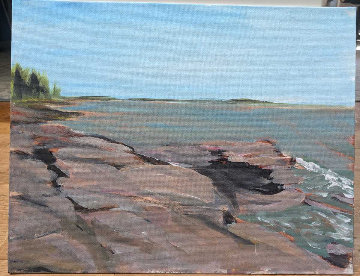 Speed painting practice (bulk listing) by Rebeka Darylin  Image: Clamber (MacLeod Rd) - 11 x 14 canvas panel 