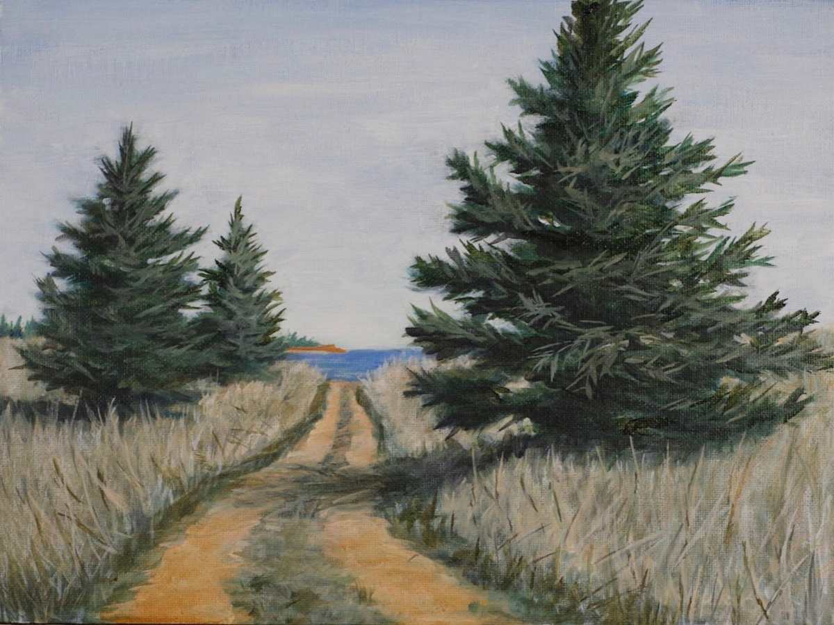 Nearly Spring (Poverty Beach) by Rebeka Darylin  Image: Finished, unframed