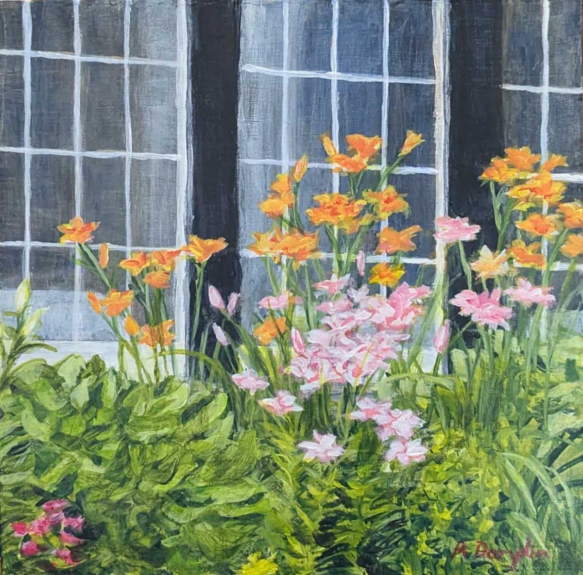 Outside the Veranda Tearoom (Macphail Homestead) by Rebeka Darylin  Image: Finished, ready to hang