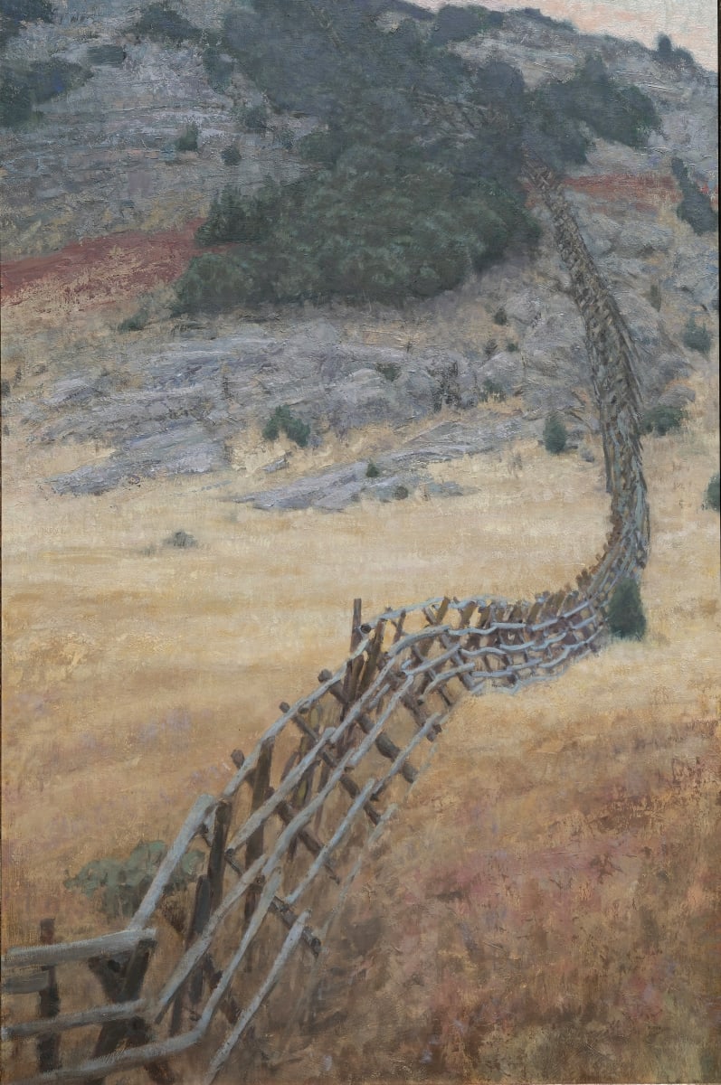 Negotiations by Seth Tummins  Image: Roadside fence and hill near Thermopolis, Wyomins
