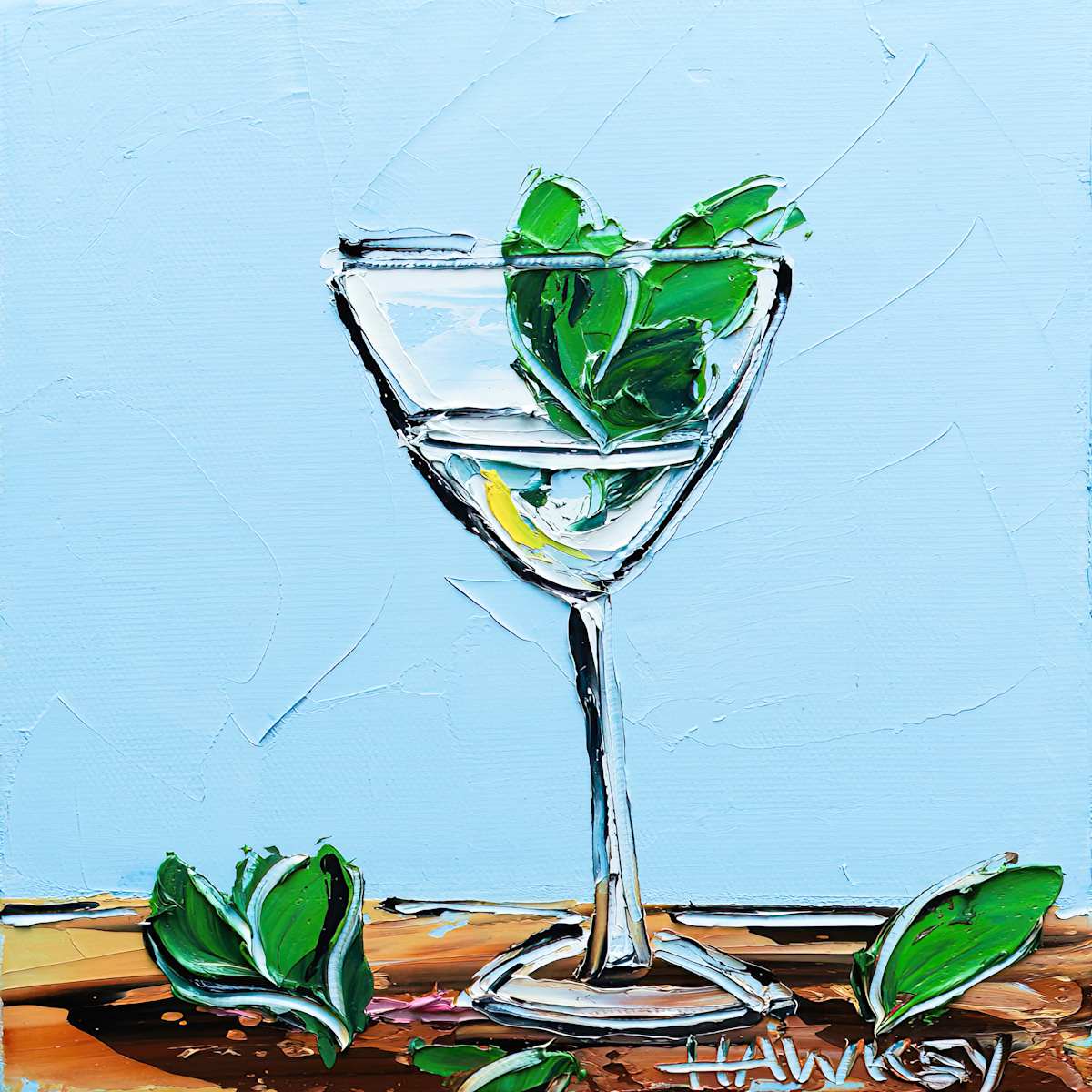 Gin And Tonic With Mint by angela Hawkey 