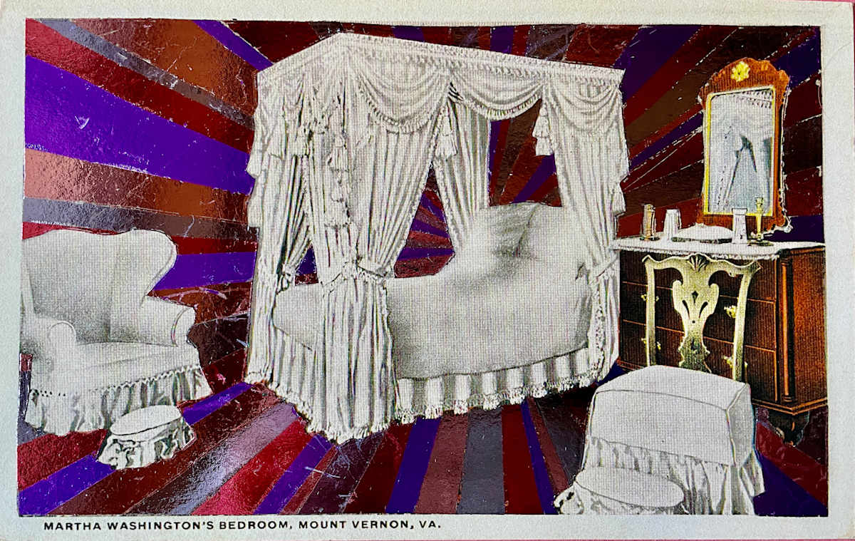 Martha Washington's Bedroom Foiled 3 by Mary Jo Karimnia, Image 1.