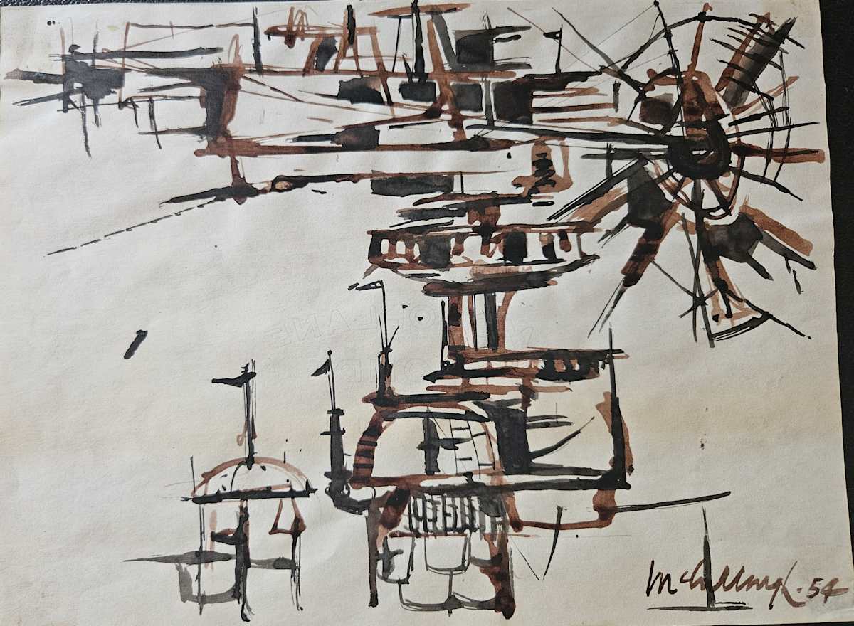 Untitled- infernal machine sketch by Joseph McCullough 