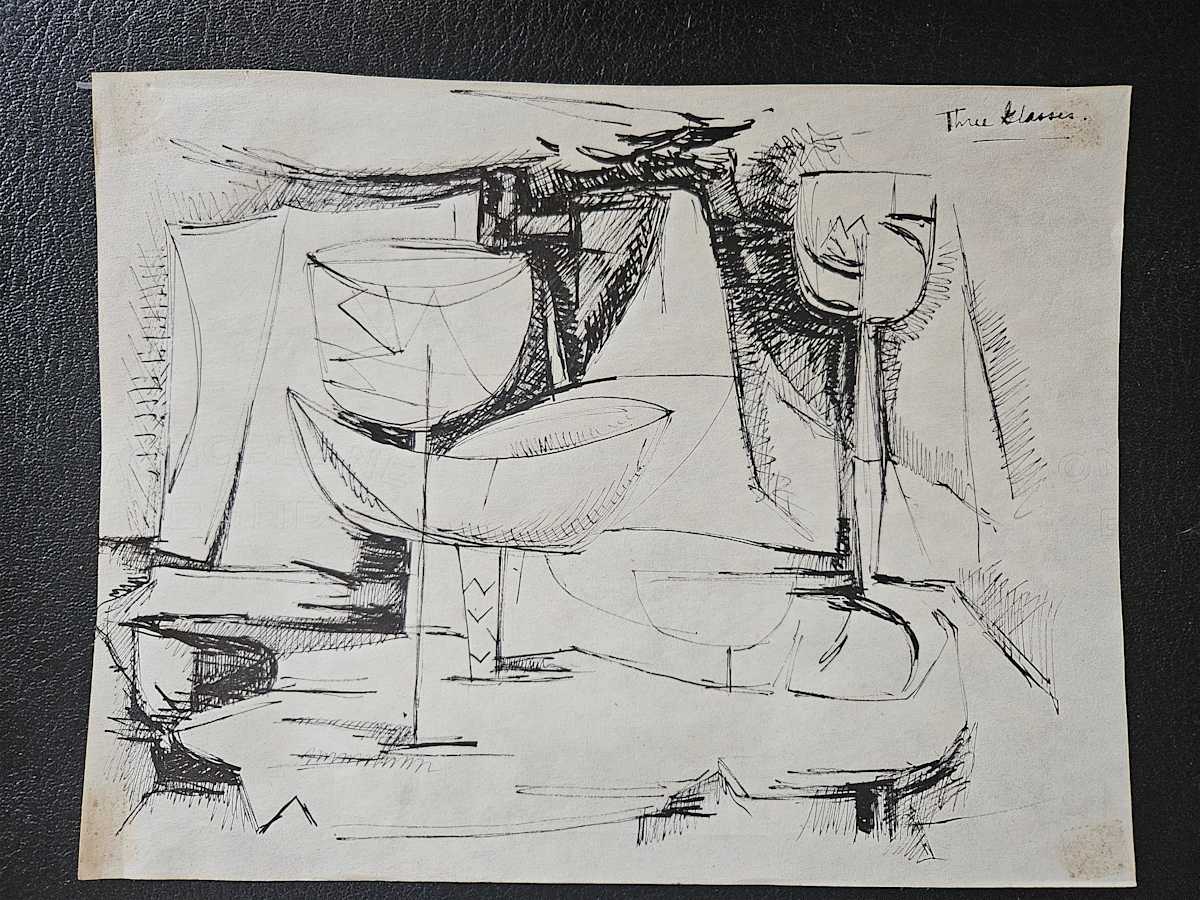 Untitled- three glasses by Joseph McCullough 