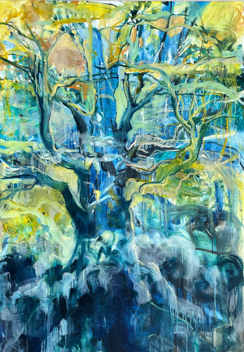 Tree of Life: Calming the Storms by Gay P Cox  Image: Exclusive at Red Raven Art Company, Lancaster PA. https://redravenartcompany.com/artist/gay-cox/