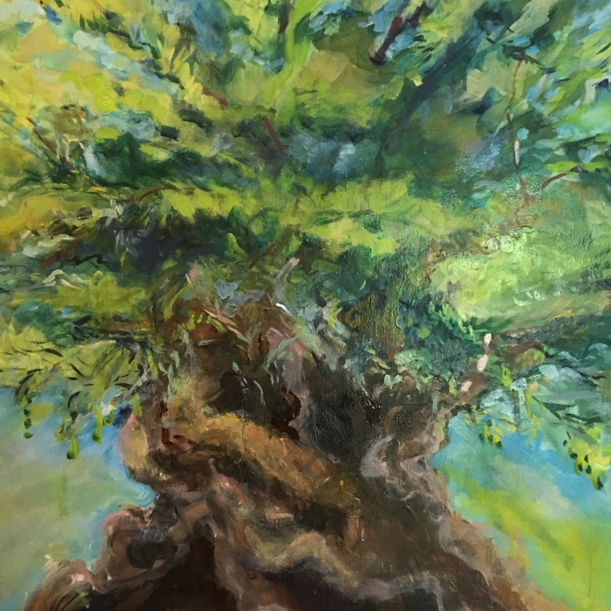 The Eternal Olive Tree by Gay P Cox  Image: Exclusive at Red Raven Art Company, Lancaster PA. https://redravenartcompany.com/artist/gay-cox/