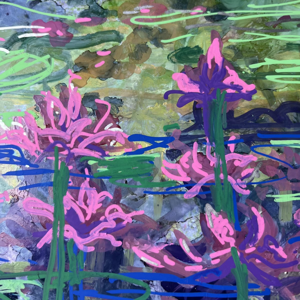 Lotus Reverie by Gay P Cox  Image: Exclusive at Red Raven Art Company, Lancaster PA. https://redravenartcompany.com/artist/gay-cox/