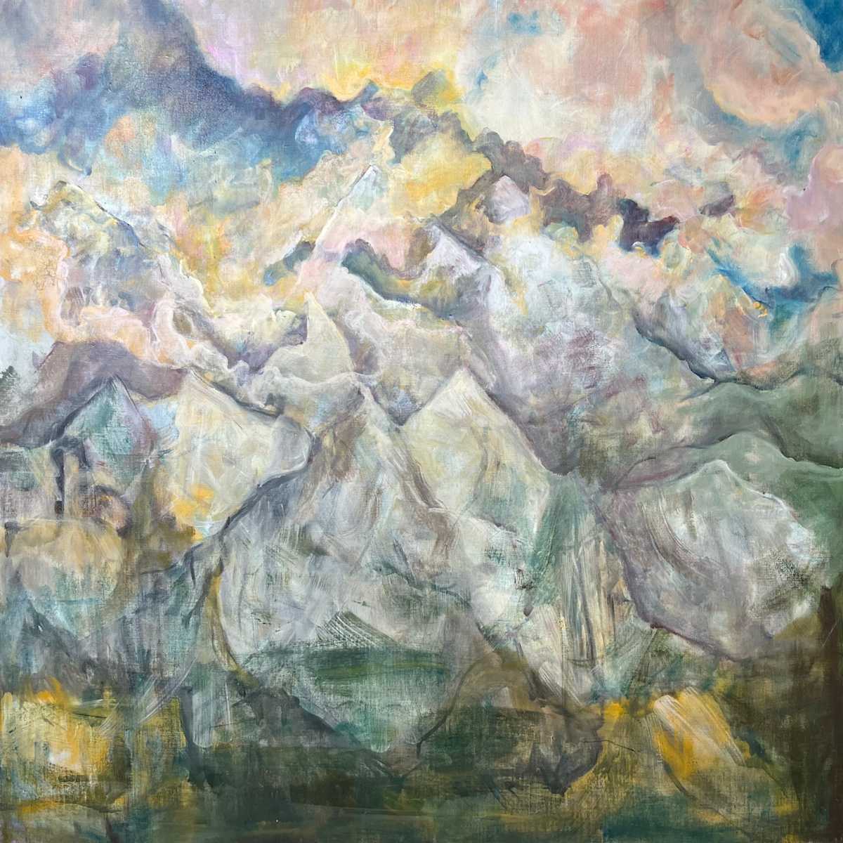 Eternal Peaks by Gay P Cox  Image: Available through Artist Studios at Xanadu Gallery, Phoenix AZ.
https://art.xanadugallery.com/pages/xanadu-studios