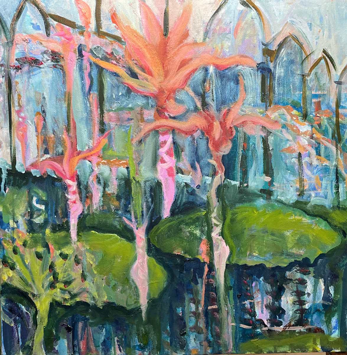 Waterlily Ballet by Gay P Cox  Image: Exclusive at Red Raven Art Company, Lancaster PA. https://redravenartcompany.com/artist/gay-cox/