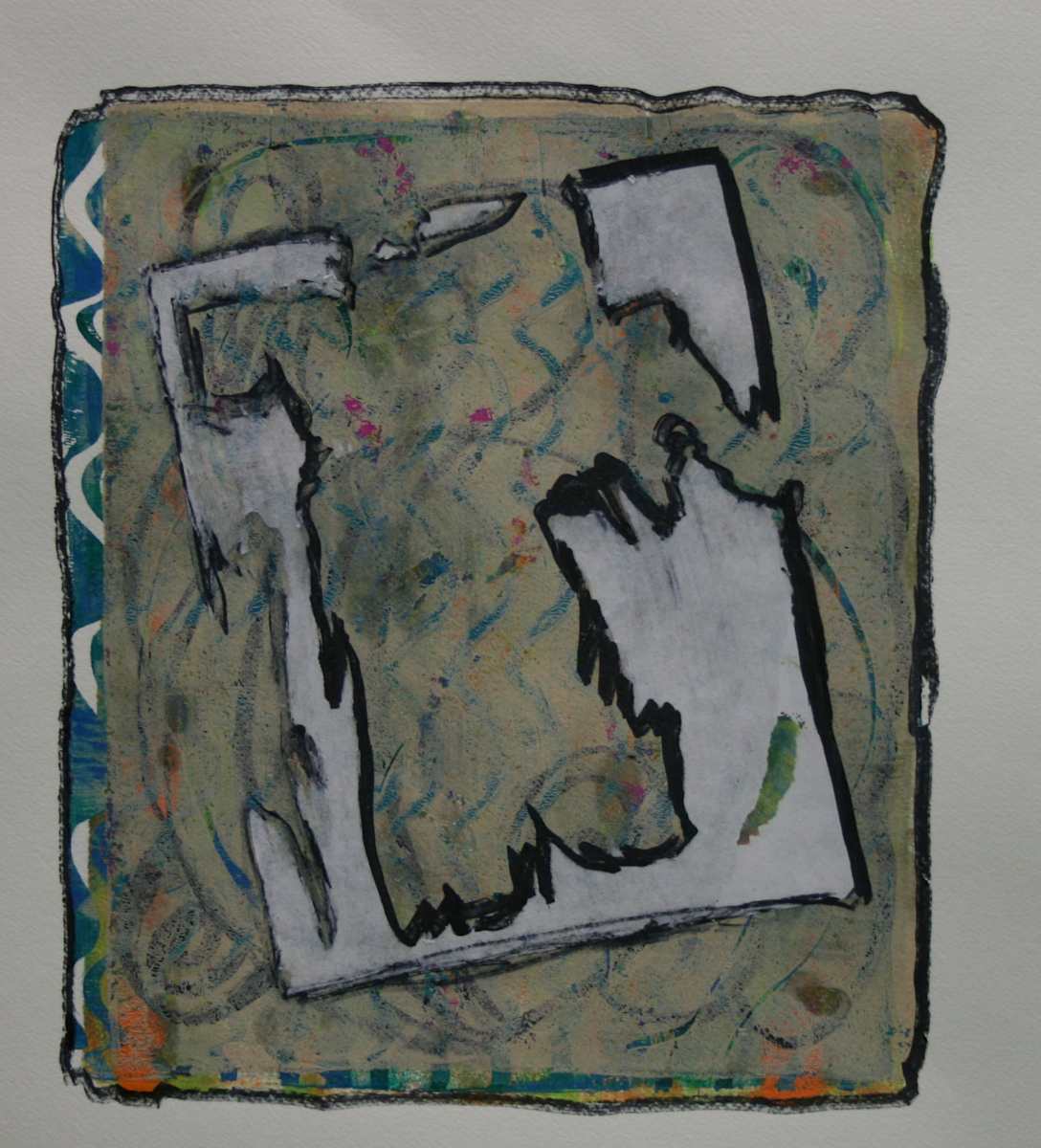 Monoprint No 3656 by Judith Beale 