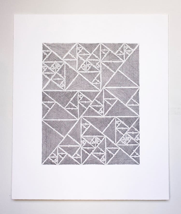 Numbered Triangle Sequence 21/45 by James Siena, Image 1.