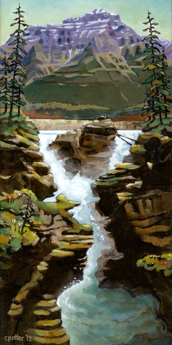 Athabasca Falls by Cheryl Potter 