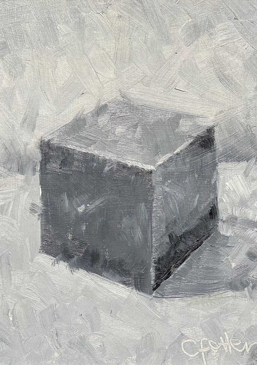 Cube Study/Greyscale by Cheryl Potter, Image 9.
