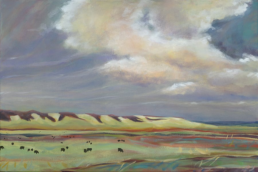 Foothills I (Diptych) by Cheryl Potter 