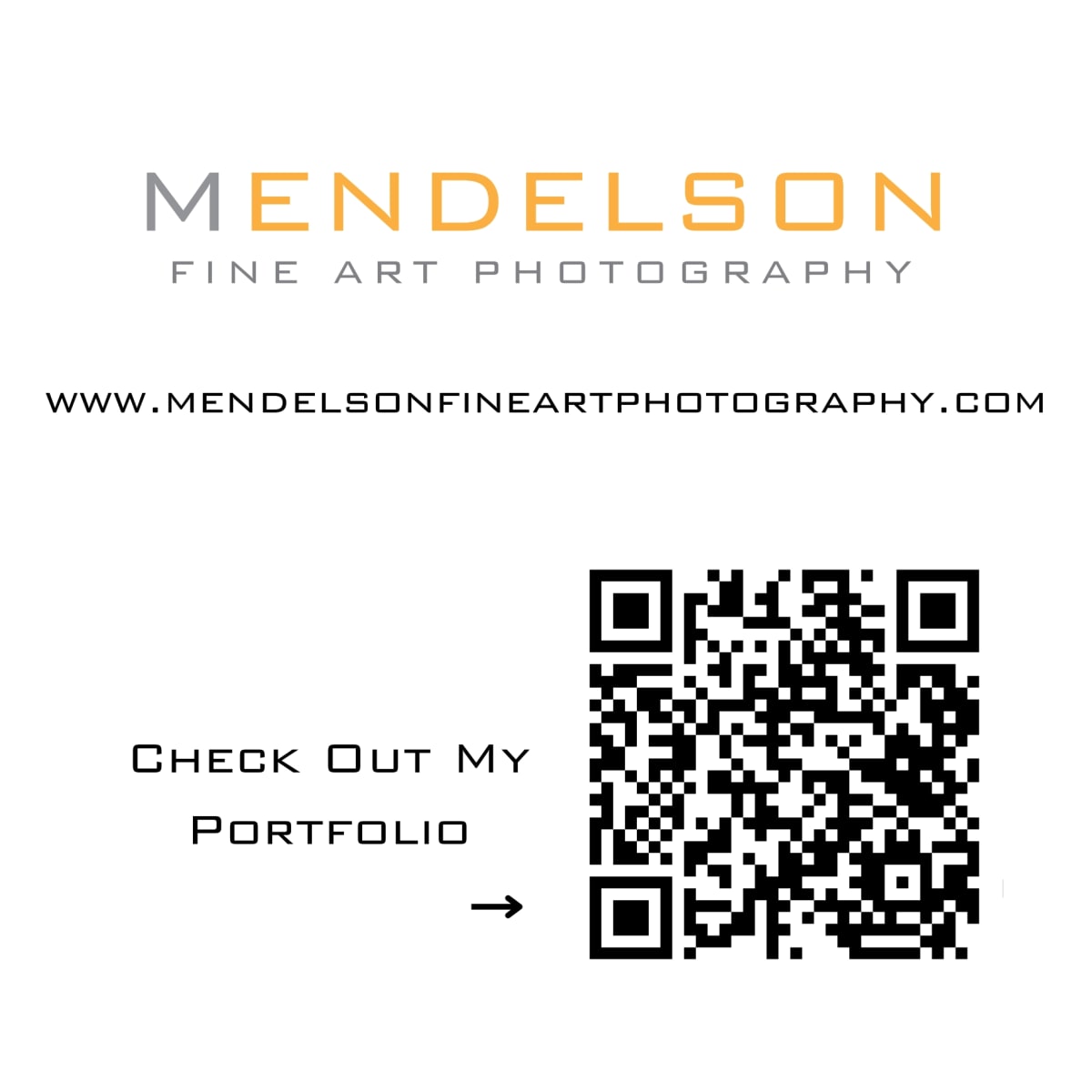 Portfolio QR Sign by Peter Mendelson, Image 1.
