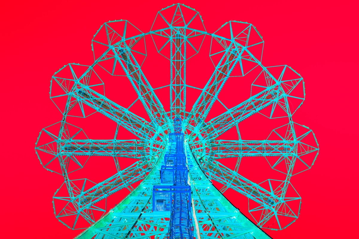 Inverted Realities - Parachute Jump by Peter Mendelson 