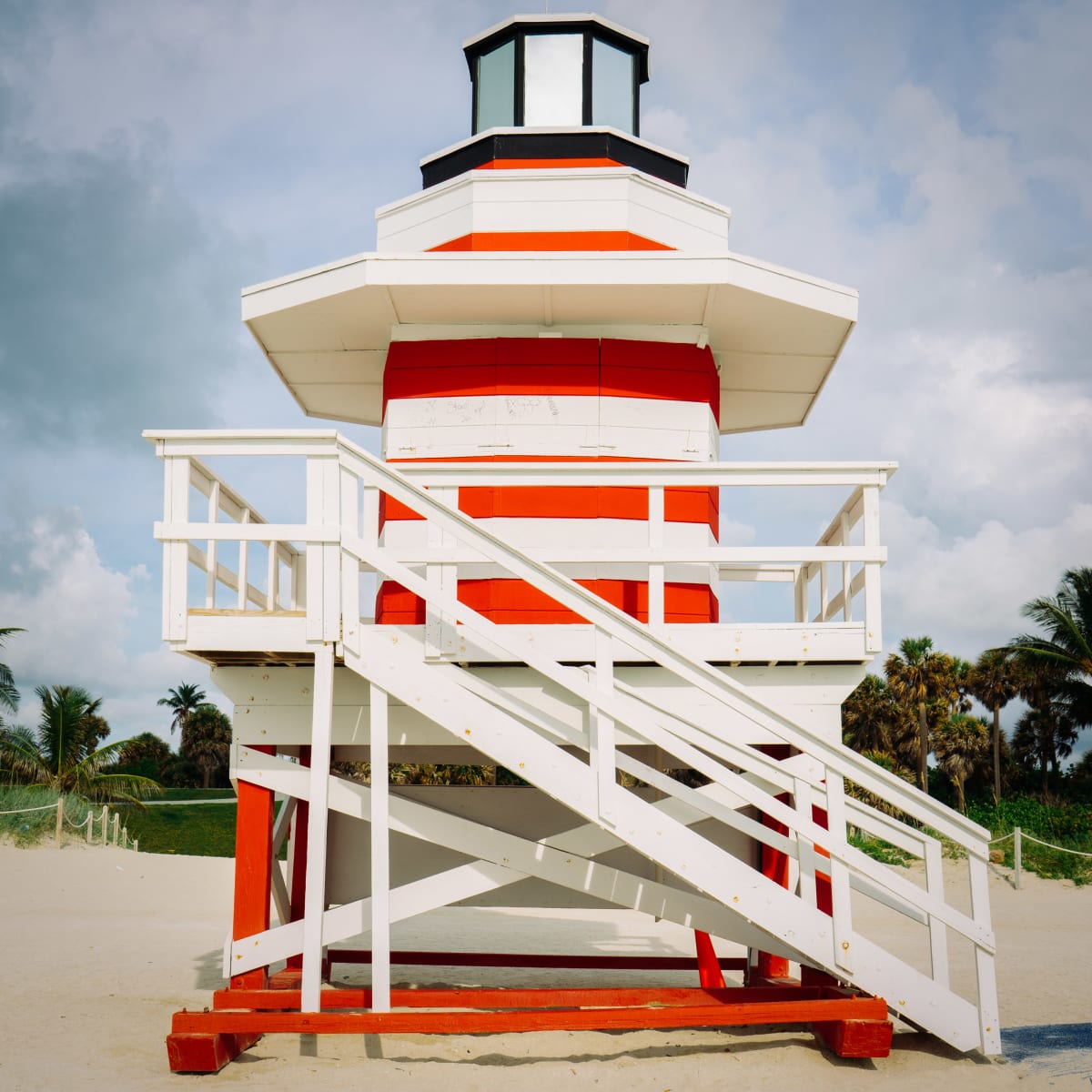 Miami Lifeguard Stand - The Jetty - Front View by Peter Mendelson 