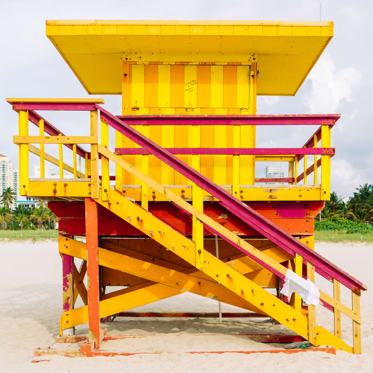 Miami Lifeguard Stand - 3rd Street - Front View by Peter Mendelson 