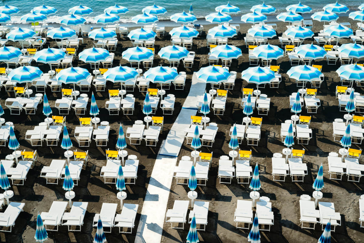 Amalfi Beach Club Umbrellas by Peter Mendelson 