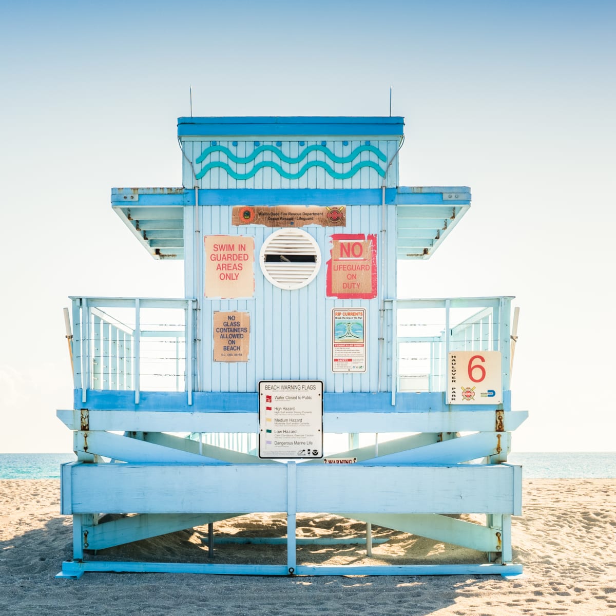 Haulover Beach Lifeguard Stand 6 (Series 1 of 4) by Peter Mendelson 