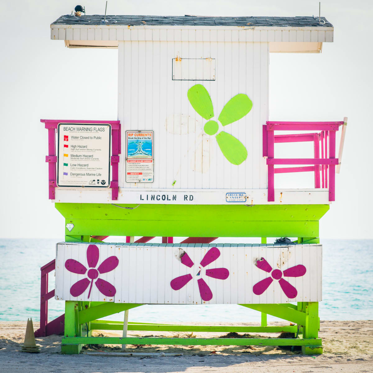 Miami Lifeguard Stand - Lincoln Road I - Rear View by Peter Mendelson 