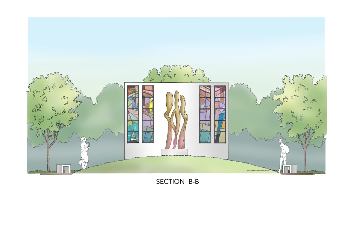 Proposal for Parkland 17 Memorial by Kent Mikalsen  Image: Front Elevation 