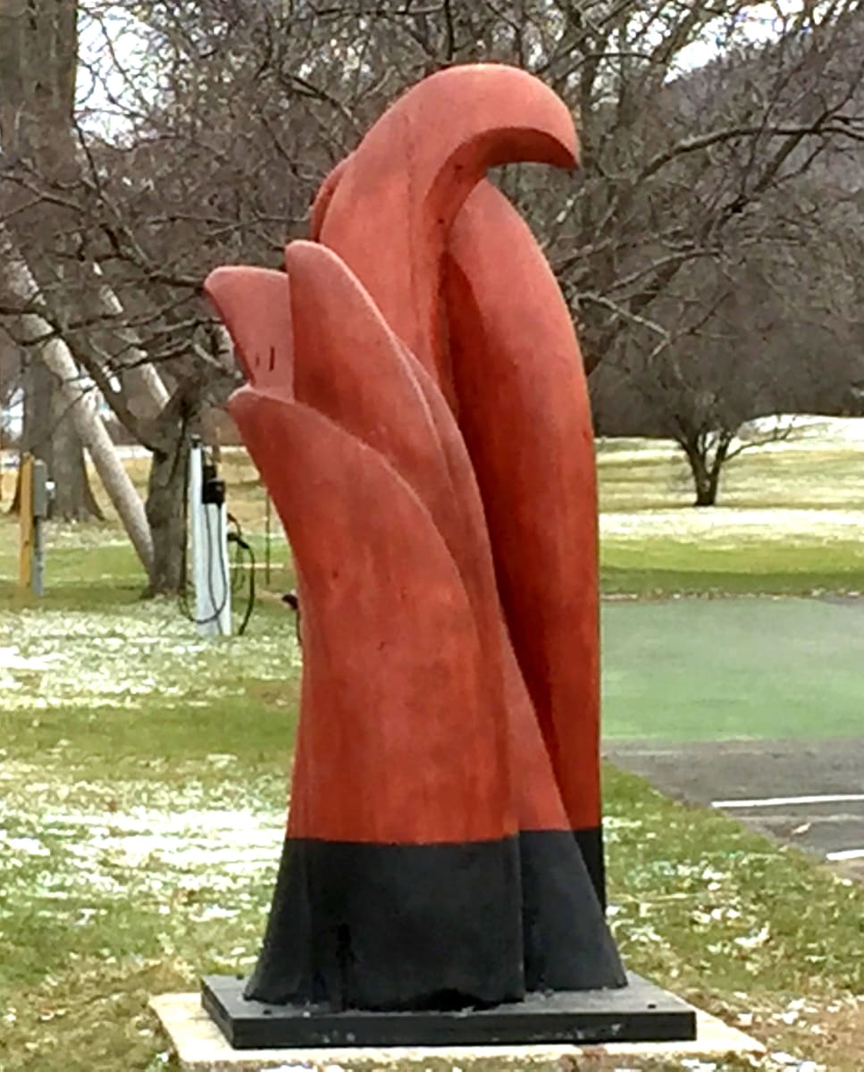 "Ahimsa" by Kent Mikalsen  Image: Public commission on the grounds of the Waubeeka ountry Club, Williamstown, MA.