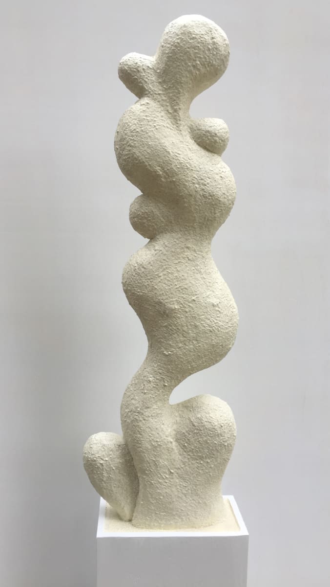 "Untitled Figure" (White) by Kent Mikalsen  Image: Abstract figure suggesting mother and child.