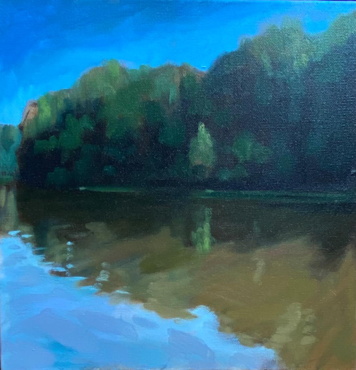 A Little Way Away II - Study (Rivanna Reservoir) by Lindsay Heider Diamond 