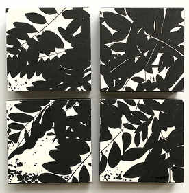 Notan Study (Green Leaves) by Lindsay Heider Diamond 