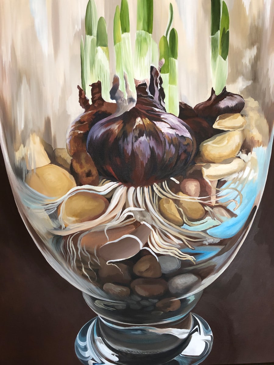 On the Rocks by Lindsey Kiser  Image: (c) Lindsey Kiser 2019. "On the Rocks", acrylic on canvas, 30" x 40"