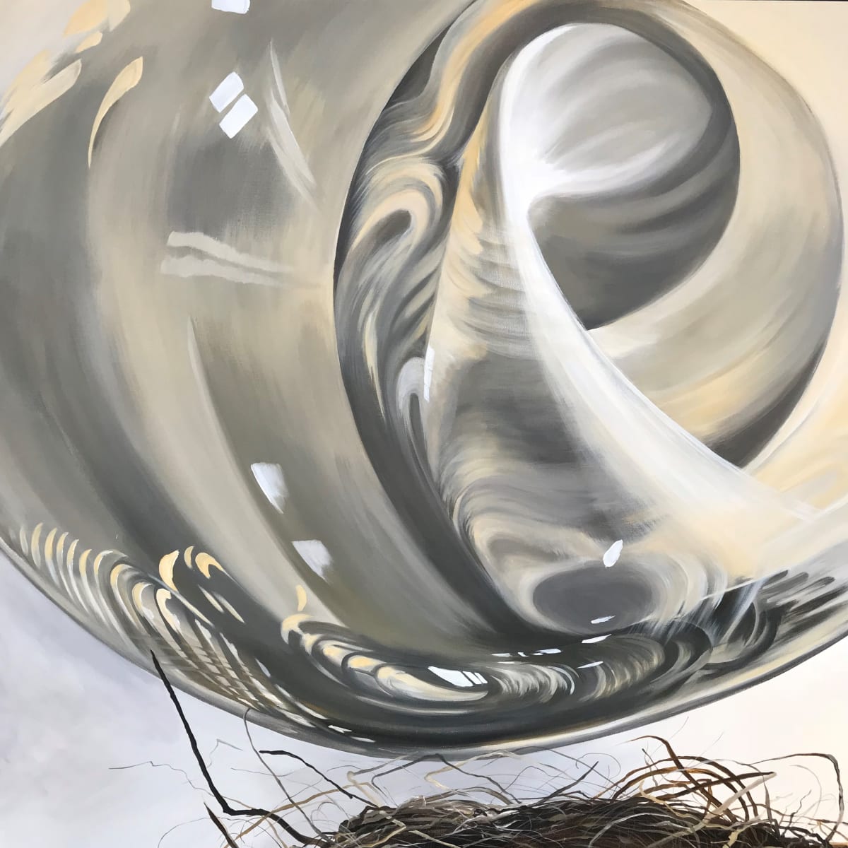 Awakening by Lindsey Kiser  Image: (C) Lindsey Kiser 2018, "Awakening", acrylic on canvas, 48" x 48"