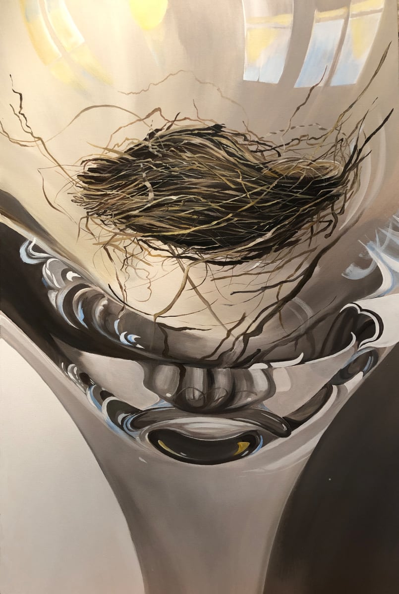 Wonder by Lindsey Kiser  Image: (c) Lindsey Kiser 2019. "Wonder", acrylic on canvas, 24″ x 36"