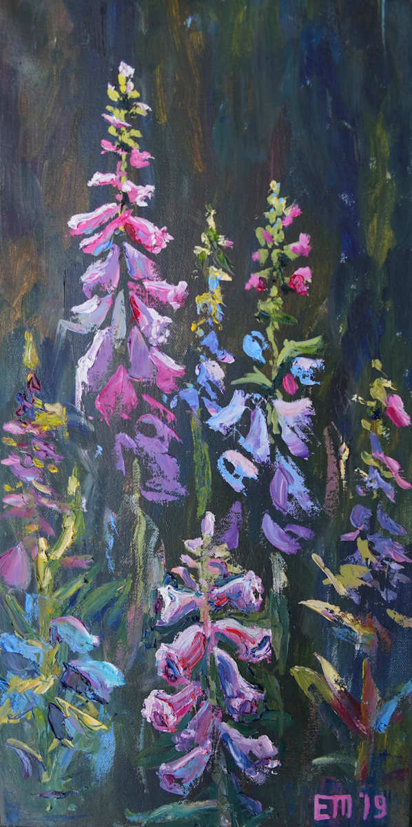 Violet flowers by Elena Turgeneva 