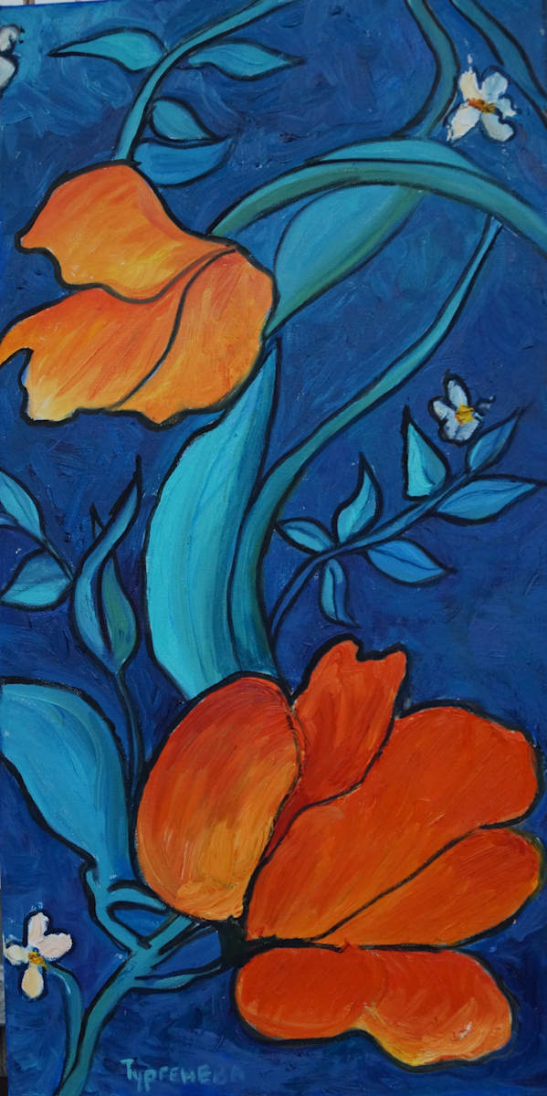 0 -Orange flowers by Elena Turgeneva 