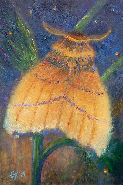 Night knight by Elena Turgeneva  Image: My golden butterfly   will perfectly  decorate your living room or bedroom.