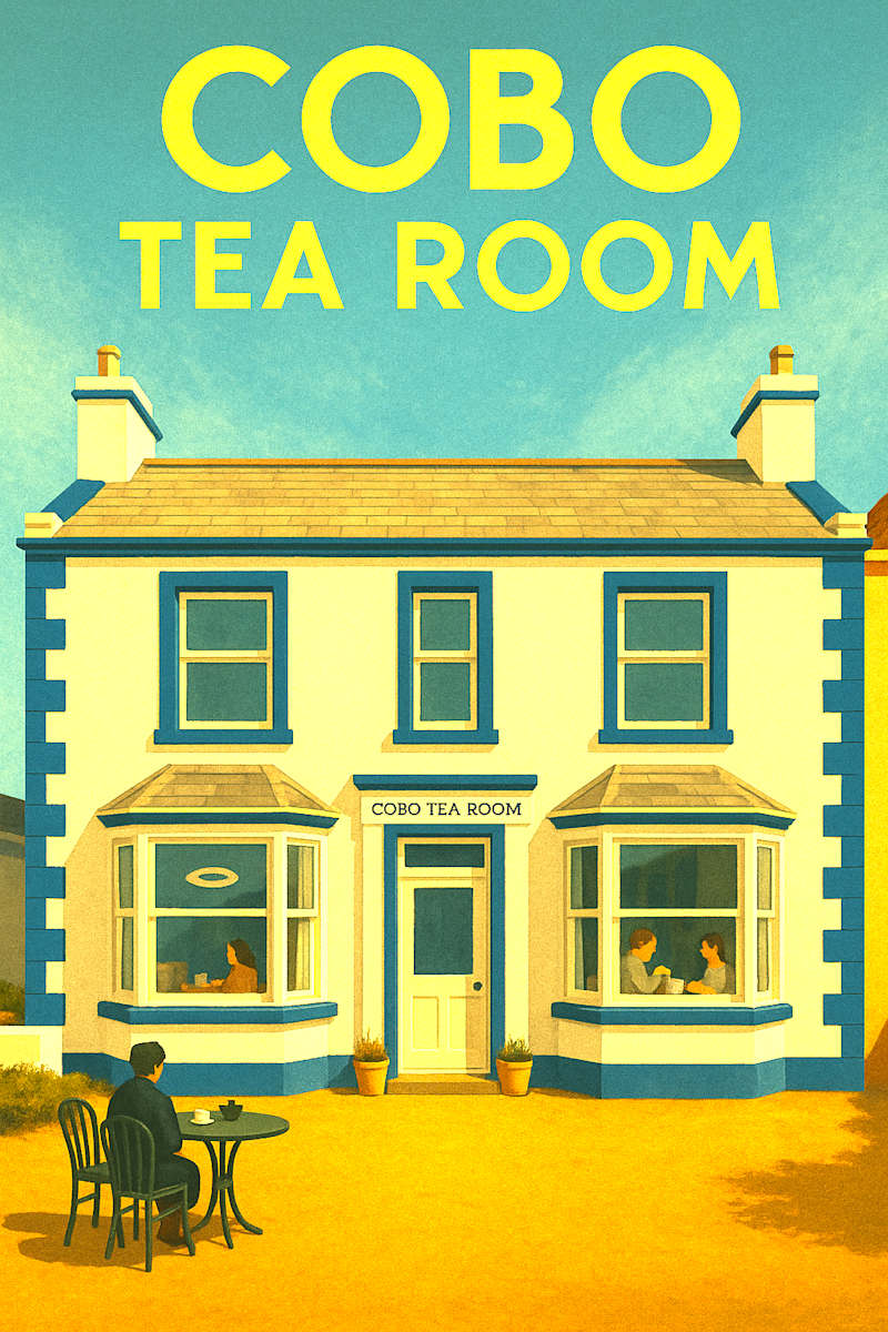 Cobo Tea Room digital illustration by michelle 