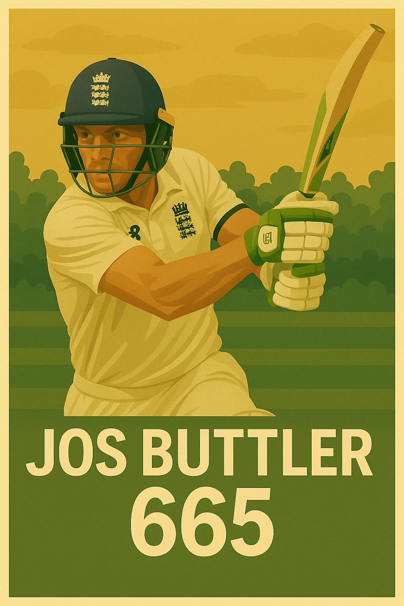 Jos Buttler 665 digital illustration by michelle 