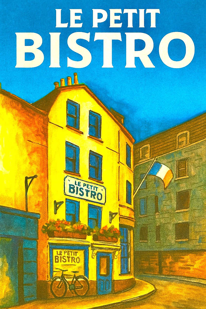 Le Petit Bistro digital illustration by michelle 