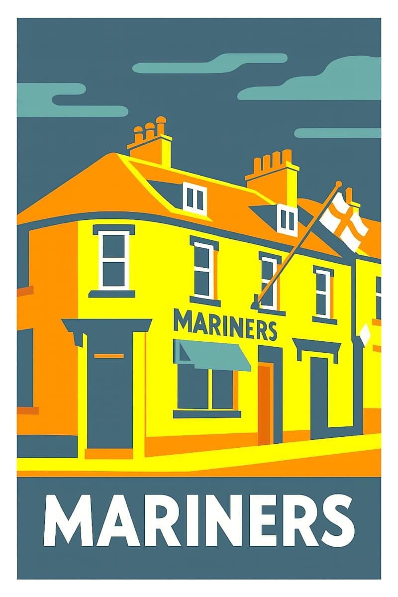 Mariners Pub digital illustration by michelle 