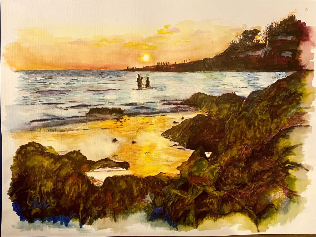 Morning Dip (Watercolours) by michelle 