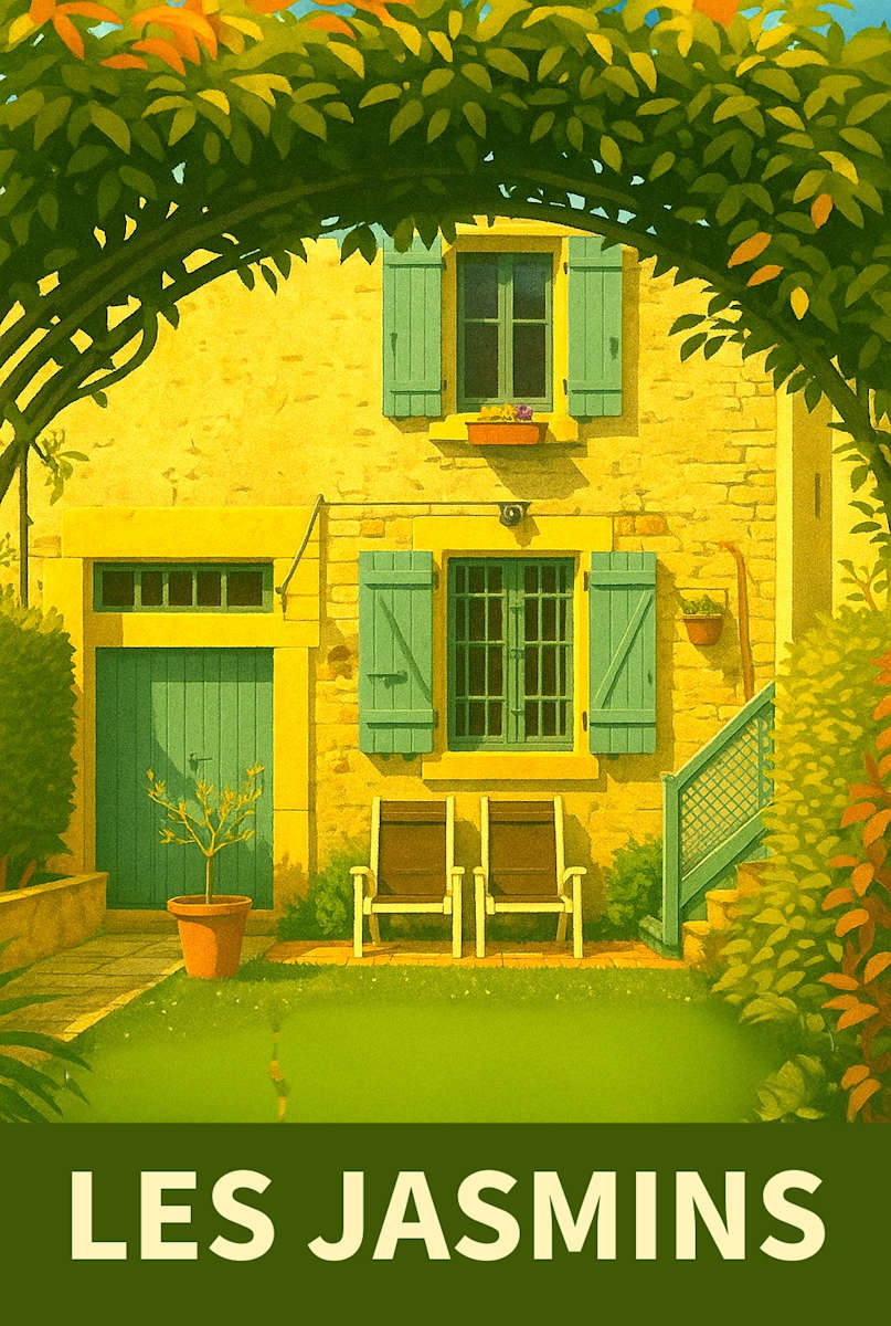 Les Jasmins digital illustration by michelle 