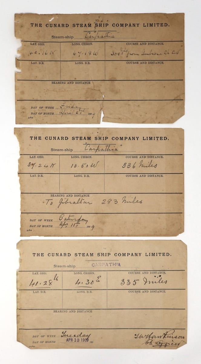 Carpathia Chart Room Slips 