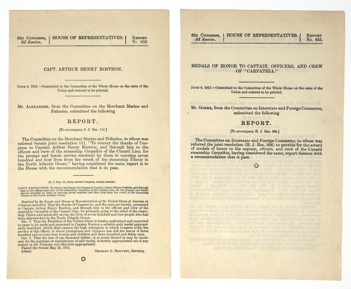 Carpathia Award Resolutions  Image: Carpathia Award Resolutions