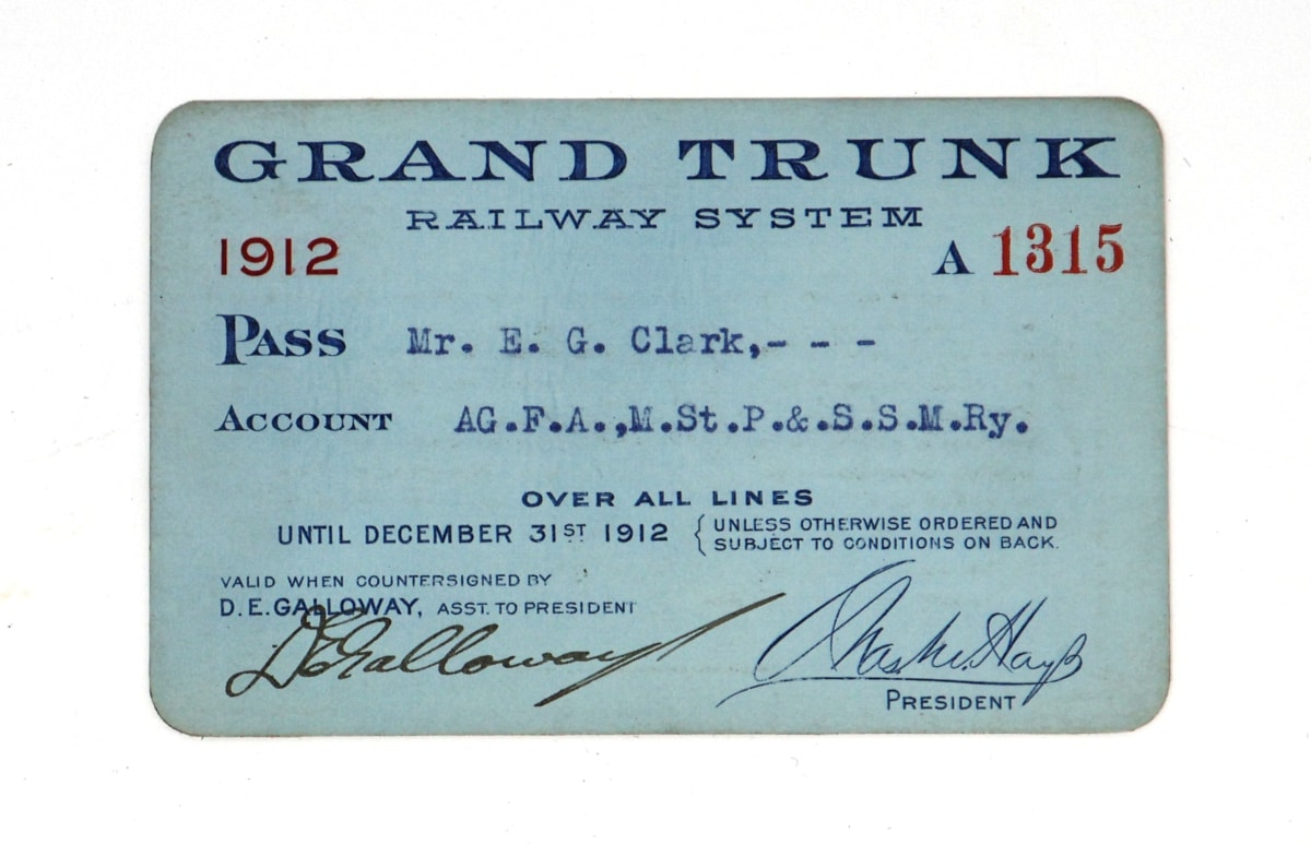 Grand Trunk Railway Pass 