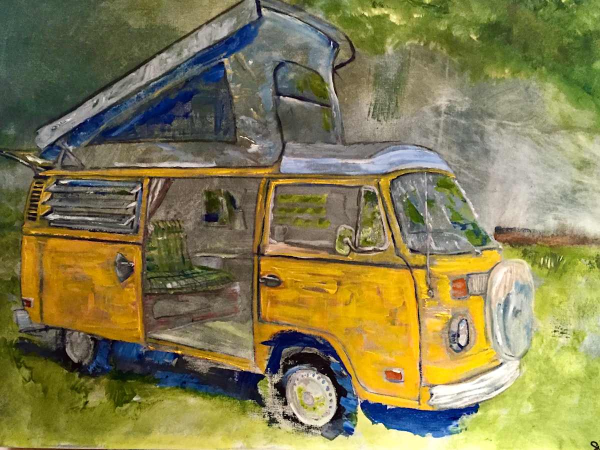 VW Camper - Yellow by Sue Warhaftig, Image 1.